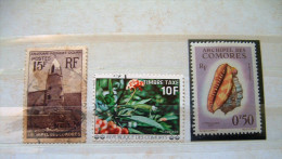 Comores Is. 1950 - 1977 Mosque Flowers Shell - Used Stamps