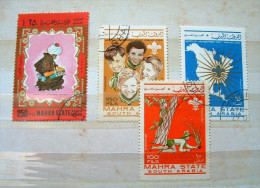 Mahra State South Arabia 1967 Scouts - Used Stamps