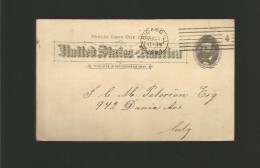 POSTAL CARD ONE CENT 1893 CHICAGO ILL. EEUU SELSKABET DE DANSKE DAABENBRODRE VERY RARE CARD - Storia Postale