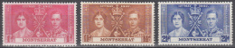 Montserrat   Scott No. 89-91    Unused Hinged      Year  1937 - Montserrat