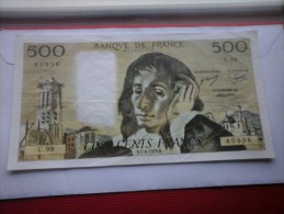 500 FRANCS PASCAL 1979 - 500 F 1968-1993 ''Pascal''