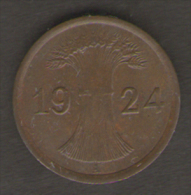 GERMANIA 1 REICHSPFENNIG 1924 - 1 Renten- & 1 Reichspfennig