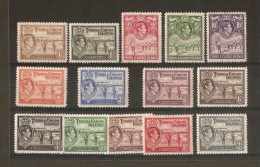 TURKS AND CAICOS 1938 - 1945 SET SG 194/205 MOUNTED MINT Cat £130 - Turks E Caicos