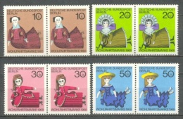 1968 GERMANY BERLIN PUPPETS MICHEL: 322-325 PAIRS MNH ** - Puppets