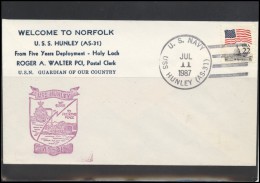USA B2 Postal History Cover USA B2 019 Special Cancellation US Navy - Poststempel