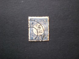 STAMPS PAESI BASSI TASSE 1881 5 CENT BLUE  III TIPO - Postage Due