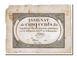 Billet, France, 500 Livres, 1794, Cinier, TTB, KM:A77, Lafaurie:172 - Assignats & Mandats Territoriaux