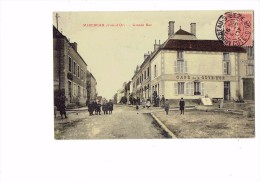 Cpa 21 Côte D´Or - MIREBEAU SUR BEZE - Grande Rue - Animation CAFE De La Côte D´Or - 1907 - Mirebeau