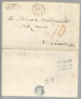 Heimat TI Ranzo 1854-10-31 BOM Magadino Locarno Nach Lavertazzo - Briefe U. Dokumente