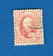 1891 / 93 N° 59 GRAND DUC ADOLPHE 1 ER OBLITÉRÉ DOS CHARNIÈRE - 1891 Adolfo De Frente