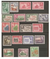 FIJI 1938 - 1955 SET TO 10s SG 249/266a  MOUNTED MINT Cat £172+ - Fiji (...-1970)