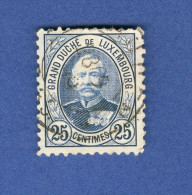 LUXEMBOURG 1891 / 93 N° 62 GRAND DUC ADOLPHE 1 ER OBLITÉRÉ DOS CHARNIÈRE - 1891 Adolfo De Frente