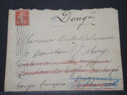 CONGO FRANCAIS - Env De Paris Pour Dongou Avec Griffe "Inconnu à La Plaine" Au Dos - Mars 1914 - Pas Courant - P16124 - Covers & Documents