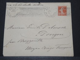 CONGO FRANCAIS - Env De Paris Pour Dongou Par La Rochelle - Août 1914 - Pas Courant - P16128 - Storia Postale