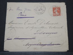 CONGO FRANCAIS - Env De Paris Pour Dongou - Dec 1914 - Pas Courant - P 16129 - Briefe U. Dokumente