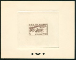TOGO Imperforated Proof In Brown On Thick Paper BOBSLEIGH - Hiver 1960: Squaw Valley