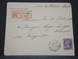 CONGO FRANCAIS - Env Recommandée Pour Dongou Par La Rochelle - Pas Courant - A Voir - Août 1914 - P16137 - Cartas & Documentos