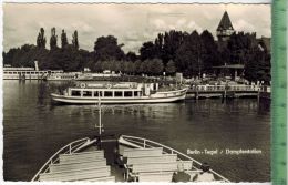 Berlin-Tegel/Dampferstation, 1960, Verlag: ------, POSTKARTE, Frankatur,  Stempel, BERLIN SW 2.9.60, Erhaltung: I-II - Tegel