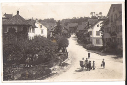 BENKEN: Animierte Dorfpassage, Kinderwagen, Echt-Foto-AK 1913 - Benken