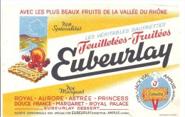 Buvard Eubeurlay Les Véritables Gaufrettes Feuilletées Fruitées Eubeurlay - Sucreries & Gâteaux