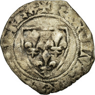 Monnaie, France, Blanc Guénar, Paris, TB, Billon, Duplessy:377A - 1380-1422 Carlo VI Il Beneamato