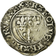 Monnaie, France, Blanc Guénar, Châlons-Sur-Marne, TB+, Argent, Duplessy:406 A - 1380-1422 Carlos VI El Bien Amado