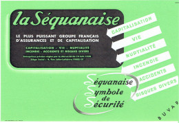 SEQUANAISE 1954 CAPITALISATION ASSURANCE BUVARD EN SUPERBE ETAT - Banque & Assurance