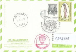 Österreich 1979  Ballonpost  8063 Eggersdorf,   Bordstempel  D- ERGEE VII - Per Palloni