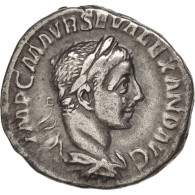 Monnaie, Alexandre Sévère, Denier, Rome, TTB, Argent, RIC:27 - Les Sévères (193 à 235)