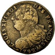 Monnaie, France, 2 Sols François, 2 Sols, 1792, Metz, TB+, Bronze, KM:603.2 - Other & Unclassified