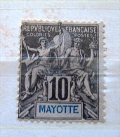 Mayotte 1892 Scott #5 = 6.50 $ - Nuevos