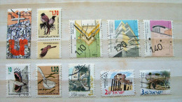 Israel 1990 - 1992 Architecture Birds Letter - Usados (sin Tab)