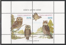 TURKEY 1998 (**) - World Environment Day, Owl, Mi. 35. - Blocchi & Foglietti