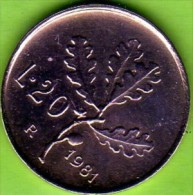 1981 Italia - 20 Lire (Circolate) - 20 Lire