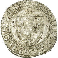 Monnaie, France, Blanc, Saint Lô, TTB, Billon, Duplessy:377A - 1380-1422 Carlos VI El Bien Amado