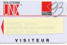 CARTE SALON - Solution UNIX Card Karte (652) - Ausstellungskarten