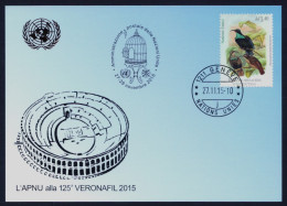 2015 ONU "VERONAFIL 2015" CARTOLINA MAXIMUM - Cartoline Maximum