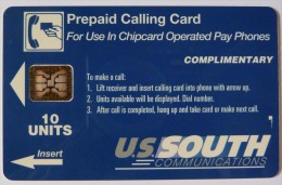 USA - US South - 1st Issue - Complimentary - Chip - Prepaid - 10 Units - Mint - [2] Tarjetas Con Chip