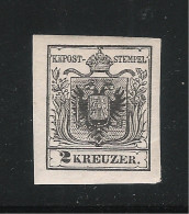 AUSTRIA- 1850 - AQUILA BICIPITE- Valore Nuovo Con Traccia Di Linguella Da 2 K. (catalogo N. 2/I) - In Buone Condizioni. - Neufs