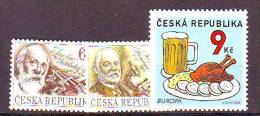 Czech Republic Minilot Personalities Europa Cept Gastronomy Food Mi No 347-48 433 MNH - Neufs