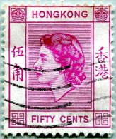 N° Yvert 183 - Timbre De Hong-Kong (1954) - U (Oblitéré) - Elisabeth II - Used Stamps