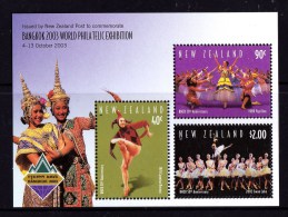 New Zealand 2003 Bangkok World Philatelic Exhibition Ballet Minisheet MNH - Nuevos