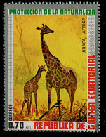 (cl.12 - P.20) Guinée équatoriale Ob Michel N° 478 (ref. Michel Au Dos) - Girafes - - Giraffen