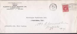 Canada "ERIE" Flooring & Wood Products, Slogan Flamme "D" TORONTO Ontario 1950 Cover Lettre READRESSED !! - Covers & Documents