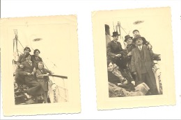 Lot De 2 Photos (+/- 6 X 9 Cm) ANTWERPEN - ANVERS - A Bord Du " Princesse Marie-José" En 1937- Bateau  (b107) - Barcos