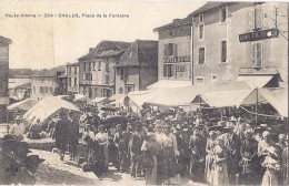 CPA - Chalus - Place De La Fontaine  ( En L´état ) - Chalus