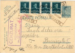 CARTA POSTALA  - ROUMANIE - 1941- CENZURAT SIGHISOARA - Postmark Collection