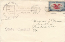 Premier Jour USA, First Flight Carson City, Nevada, 1938 - Altri & Non Classificati