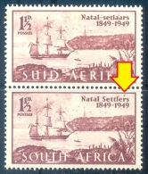 South Africa 1949. 1½d Light Brown EXTENDED SERIF (UHB 104 V8). SACC 126**, SG 127**. - Neufs