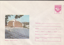 36560- PREDEAL- HORIZON HOTEL, CAR, TOURISM, COVER STATIONERY, 1981, ROMANIA - Hotel- & Gaststättengewerbe